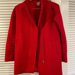 J. Crew Bold Red Trench Coat